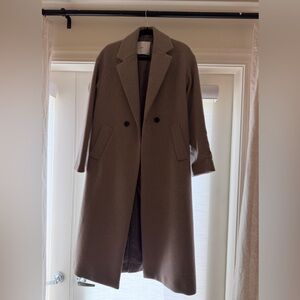 Mango Beige Wool Blend Coat